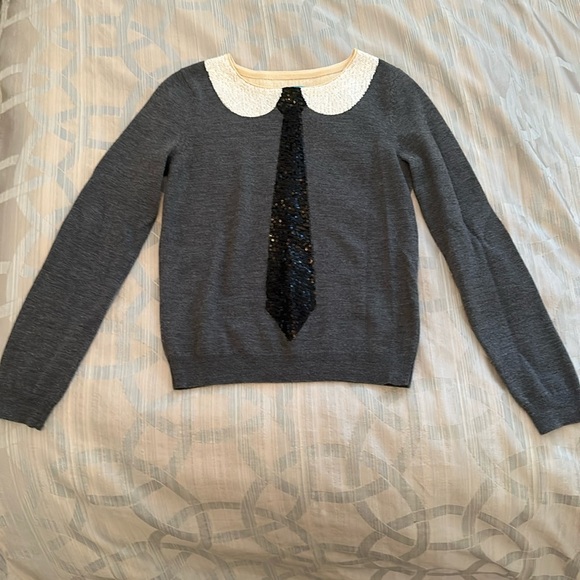 Alice + Olivia delray sequin tie sweater - Picture 1 of 9